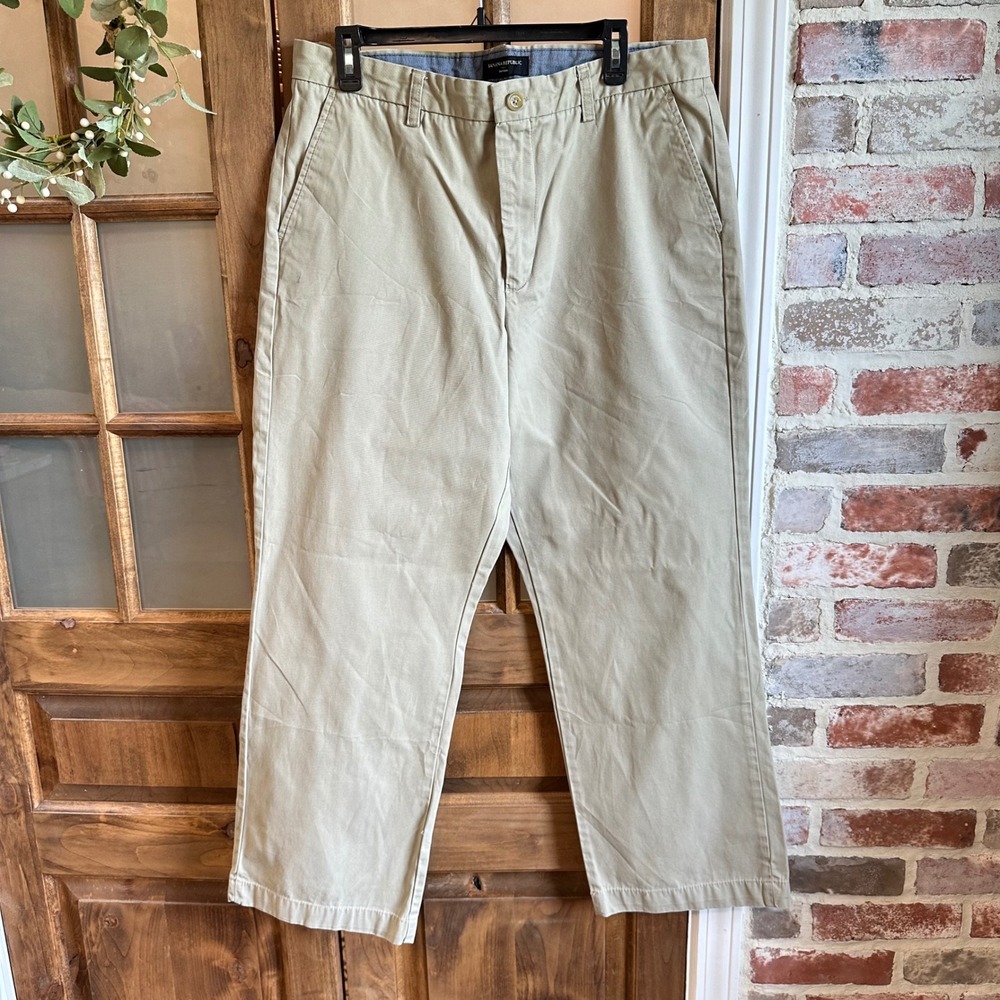 Banana‎ Republic Dawson Chino Pants Mens 36x29 British Khaki Cotton Casual